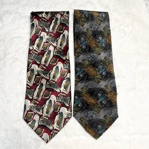 2 Jerry Garcia Men’s Silk Ties Grateful Dead Banyan Tree & Courtyard Performance - Picture 9 of 9